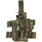 Preview: BW Pistolenbeinholster flecktarn Bein- und Gürtelbefestigung