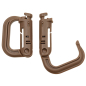 Preview: D-Ring MOLLE Karabiner coyote 2er Pack