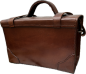 Preview: VINTAGE LEDERTASCHE MIT TRAGEGURT BRAUN