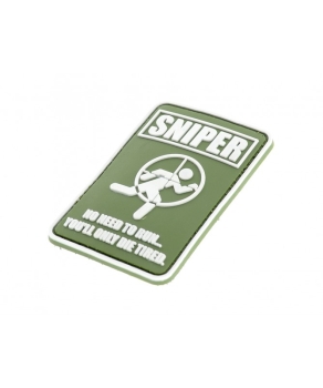 SNIPER NO NEED TO RUN... YOU`LL ONLY DIE TIRED PVC Velcro patch