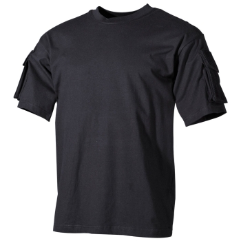 US Tactical Shirt short sleeve mit Ärmeltaschen und Klettfäche schwarz