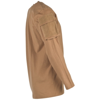 US Tactical Shirt Long sleeve mit Ärmeltaschen und Klettfäche coyote