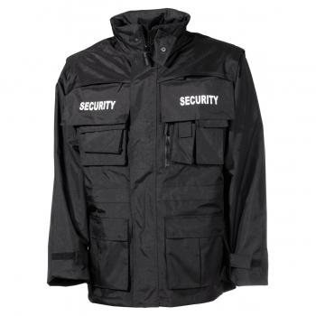Preview: Jacke Security schwarz, wasserdicht und antistatisch