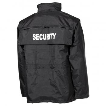 Preview: Jacke Security schwarz, wasserdicht und antistatisch