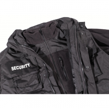 Jacke Security schwarz, wasserdicht und antistatisch