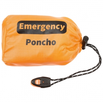 Notfall Poncho orange einseitig alubeschichtet