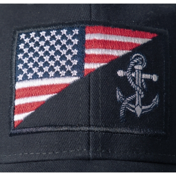 US Navy Anchor / Flag Low Profile Cap Blue