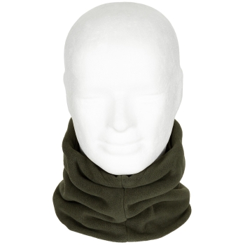 Rundschal Fleece mit Kopfteil Oliv