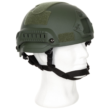 MICH 2002 Helm mit NVG-Mount und Siderails oliv