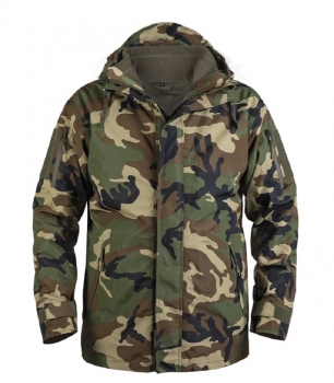 US Cold Wet Weather Parka mit Fleecejacke GEN.II Woodland Camouflage