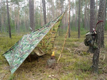 Preview: Helikon Tex Supertarp WCP US Woodland Camouflage
