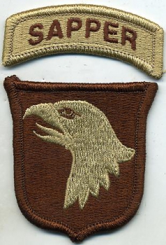 101st Airborne Division SAPPER DCU Desert patch