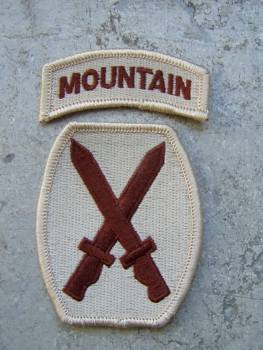 10th Mountain DCU Desert Uniform patch