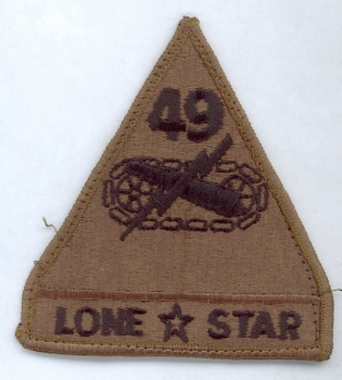 49th Armor Division LONE STAR Abzeichen patch AufnÃ¤her oliv