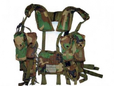 US ARMY CAMO TACTICAL ENHANCED LOAD BEARING VEST LBV NEU