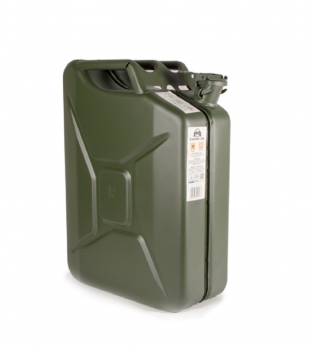 Benzinkanister 20l Stahlblech oliv matt