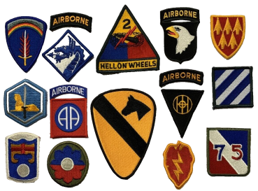 16 US Army Military Konvolut Assorted Mix Uniform Patches