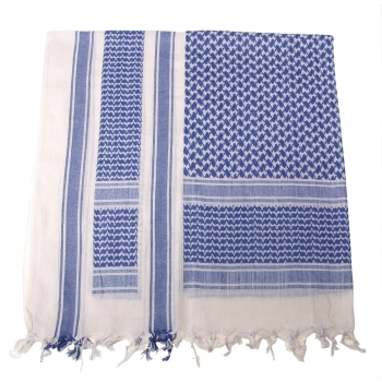 Halstuch Kopftuch  Tuch Shemagh blau / weiss