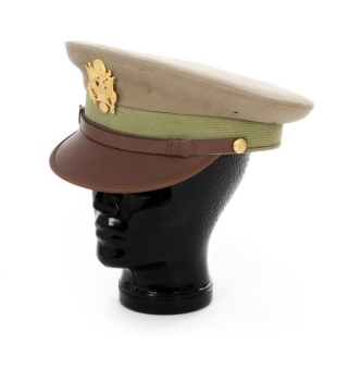 US OFFIZIER VISOR HAT Schirmmütze Khaki (REPRO)
