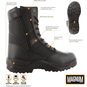 Preview: MAGNUM Einsatzstiefel Centurion 8.0 Sidezipper Black