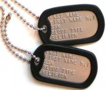 US Army Military DOG TAGS Set Erkennungsmarke mit deinen Daten