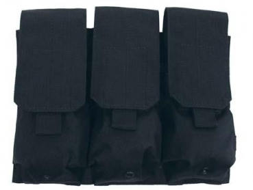 Dreifach Magazintasche MOLLE Modular System schwarz