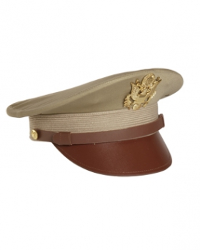 US OFFIZIER VISOR HAT Schirmmütze Khaki (REPRO)