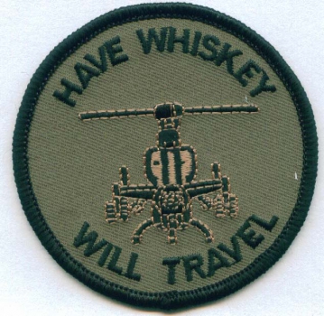 HMLA-168 Marine Light Attack Helicopter Squadron "Have Whiskey Will Travel" patch