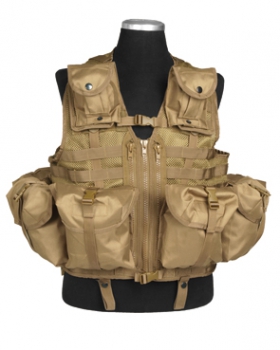 TACTICAL WESTE MOLLE System mit 8 Taschen COYOTE