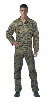 USMC MARPAT WOODLAND DIGITAL CAMO UNLINED COVERALL