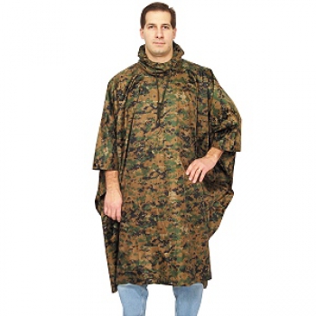 US WOODLAND DIGITAL RIP-STOP PONCHO