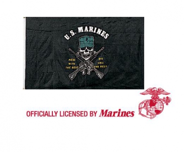 USMC "MESS WITH THE BEST DIE LIKE THE REST" FLAG