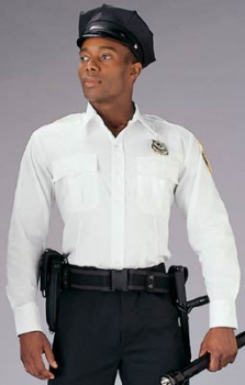 US POLICE AND SECURITY WHITE LONG SLEEVE UNIFORM HEMD