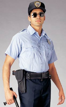 US POLICE AND SECURITY LIGHT BLUE SHORT SLEEVE UNIFORM SHIRTS