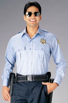 US POLICE AND SECURITY LIGHT BLUE LONG SLEEVE UNIFORM SHIRTS