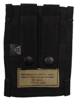 Doppel Pistolen Magazintasche MOLLE Modular System schwarz