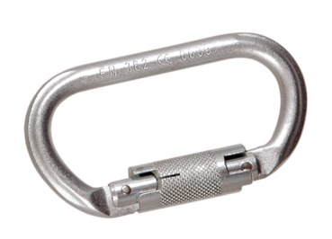 US MILITARY STEEL 30 KN OVAL TWIST LOCK CARABINER