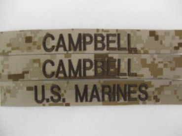 U.S.MARINES Corps MARPAT desert MCCUU NAME TAPES SET