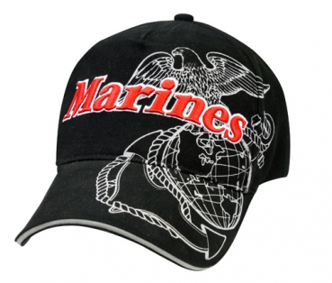 US MARINES EAG EAGLE GLOBE & ANCHOR Cap - BLACK