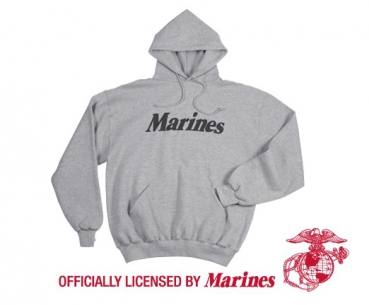 MARINES Hoodie Kapuzen Sweatshirt grau