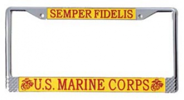 US MARINE CORPS LICENSE PLATE FRAME SEMPER FI