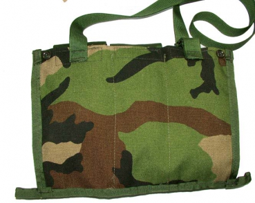 US Army M16/M4/AR15 6 Magazines Bandoleer woodland camouflage