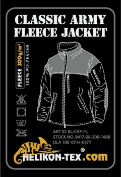 HELIKON-TEX CLASSIC ARMY FLEECE JACKE BLACK