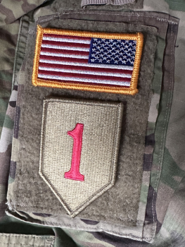 Preview: US Army 1st Infantry Division BIG RED ONE Multicam Scorpion OCP Klettpatch