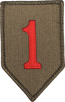 US Army 1st Infantry Division "BIG RED ONE" Klett Patch Full Color