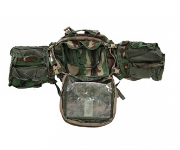 US Army Woodland Camouflage Medic Pack Rucksack