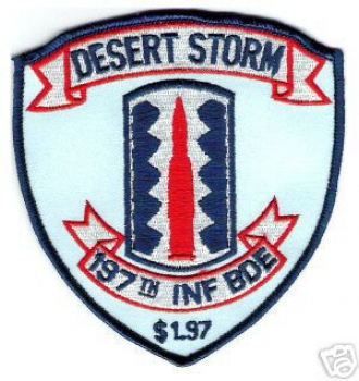 197th Infantry Brigade US ARMY Desert Storm Abzeichen patch