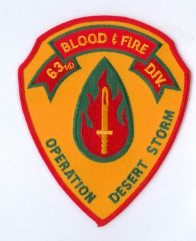 63rd Division Blood & Fire US ARMY Desert Storm Patch Abzeichen