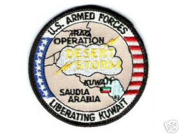 US Armed Forces Desert Storm Liberating Kuwait Patch Abzeichen