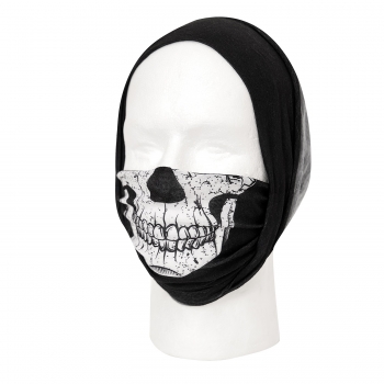 Multi-Use Neck Gaiter and Face Covering Tactical Wrap - Skull Print